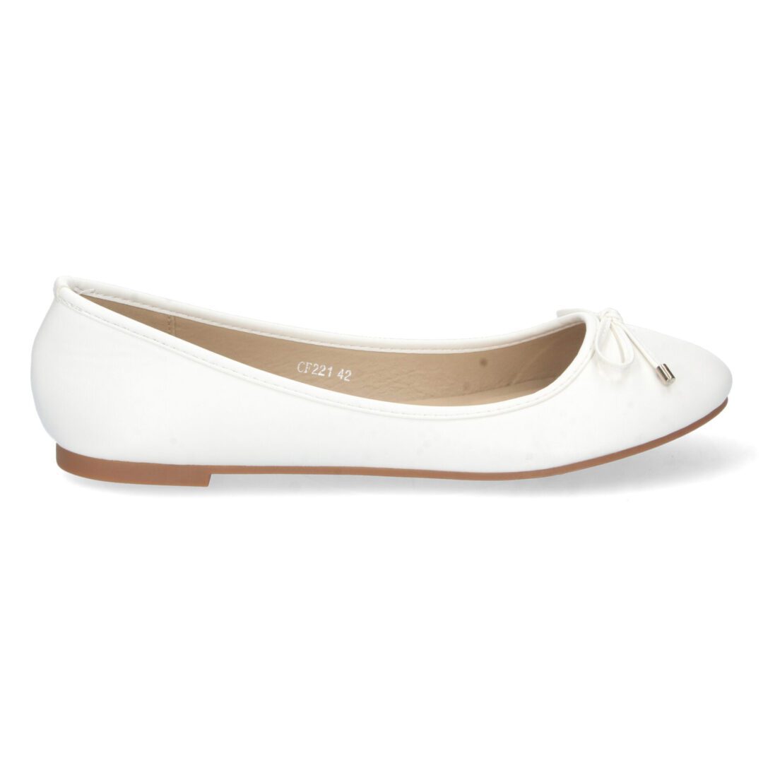Zapato bailarina blanco lazo Francesita - Imagen 3