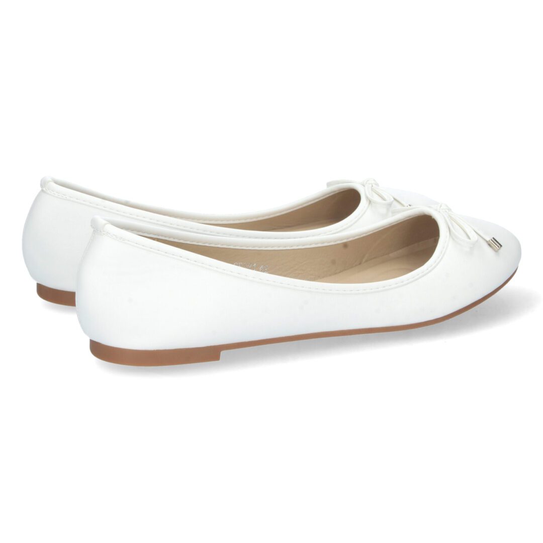 Zapato bailarina blanco lazo Francesita - Imagen 5
