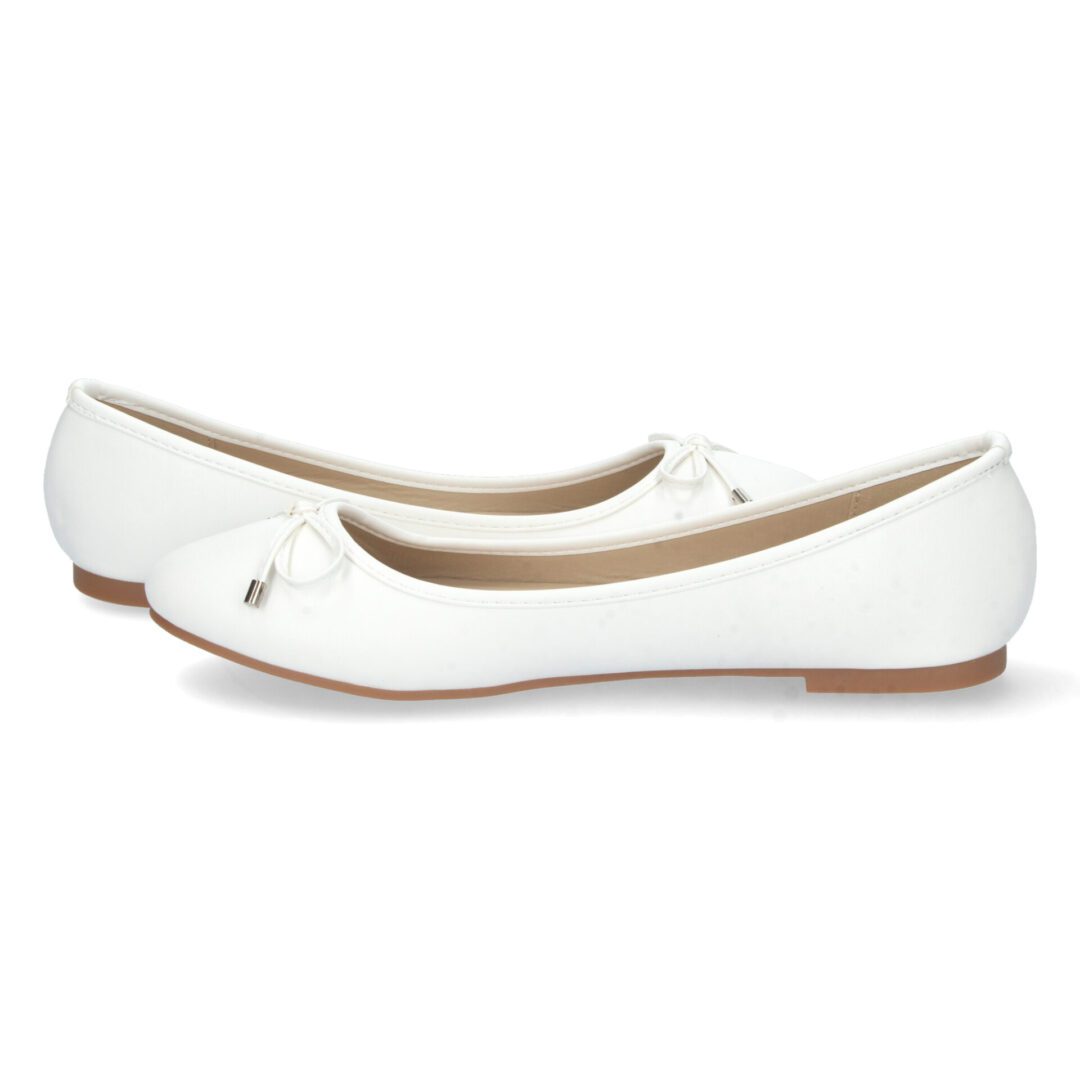Zapato bailarina blanco lazo Francesita - Imagen 6
