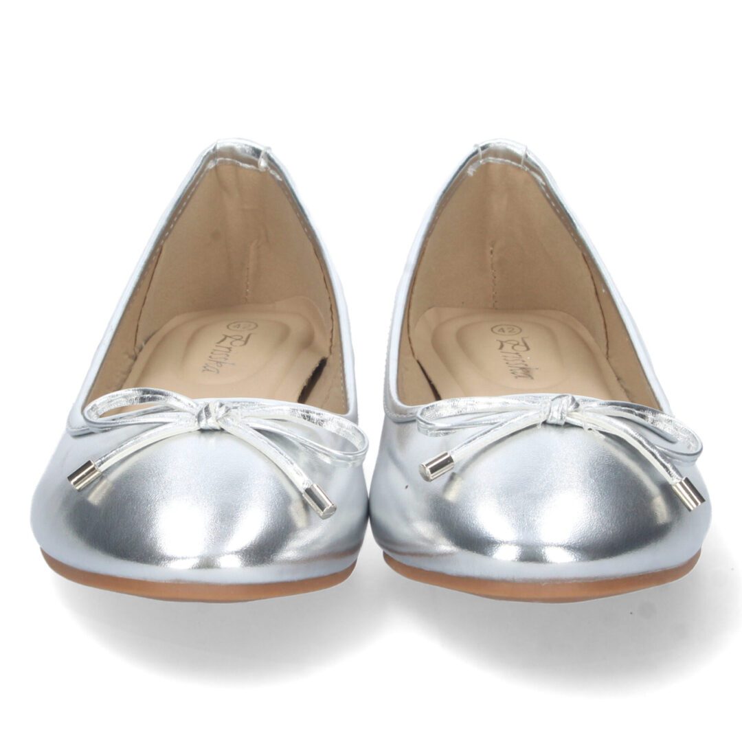Bailarinas plata con lacitos Francesita - Imagen 4