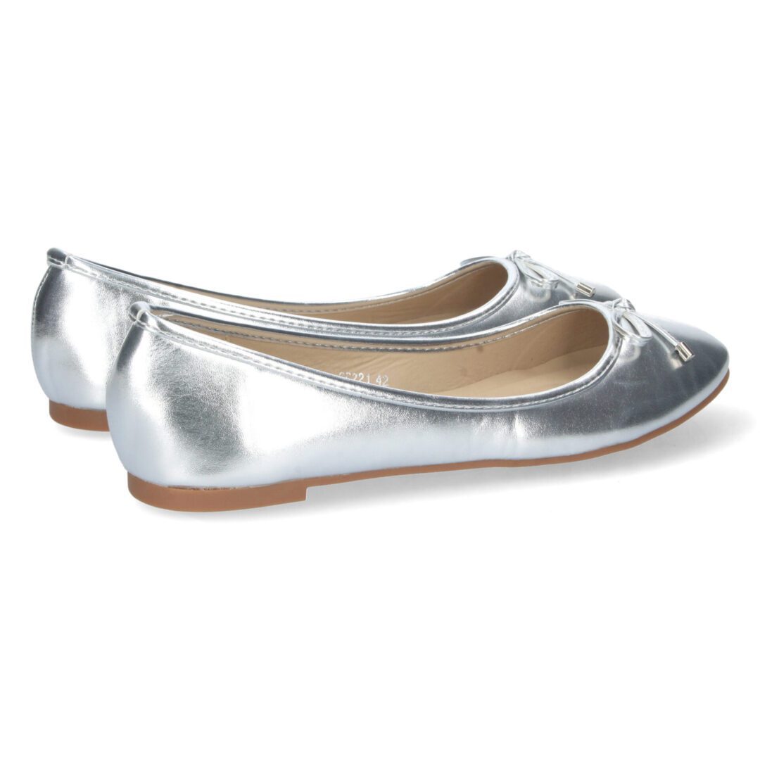 Bailarinas plata con lacitos Francesita - Imagen 5