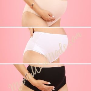 Packx3 Trusas Maternas Fina Blanco, Beige y Negro
