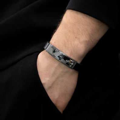 «CONTINENTAL» pulsera acero y cuero - Imagen 3