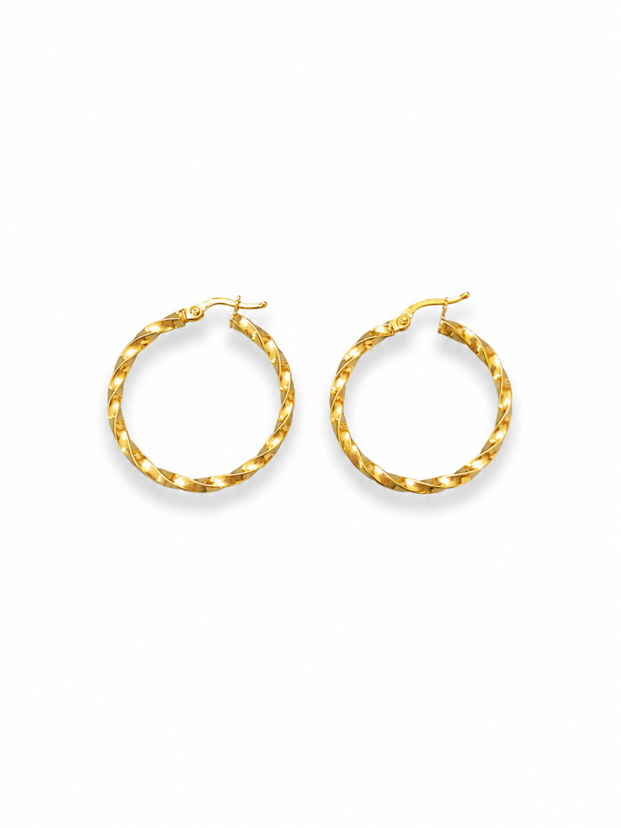 «DESEO» argollas de oro 9K - Imagen 3