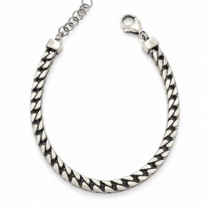 «NERO» pulsera plata