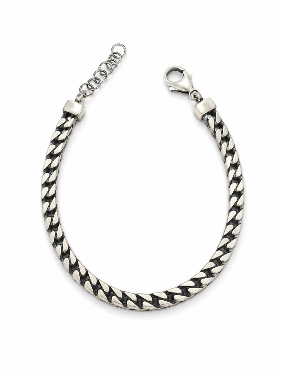 «NERO» pulsera plata