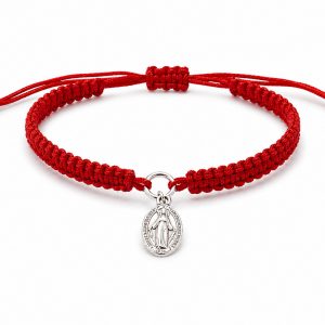 «MIRACLE» pulsera plata e hilo rojo