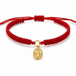 «MIRACLE» pulsera plata e hilo rojo
