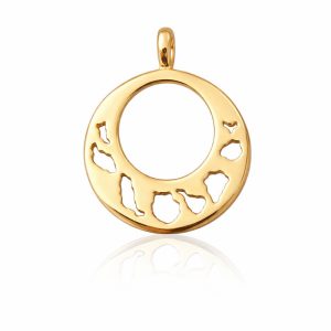 «ATLÁNTICO» colgante plata con baño de oro