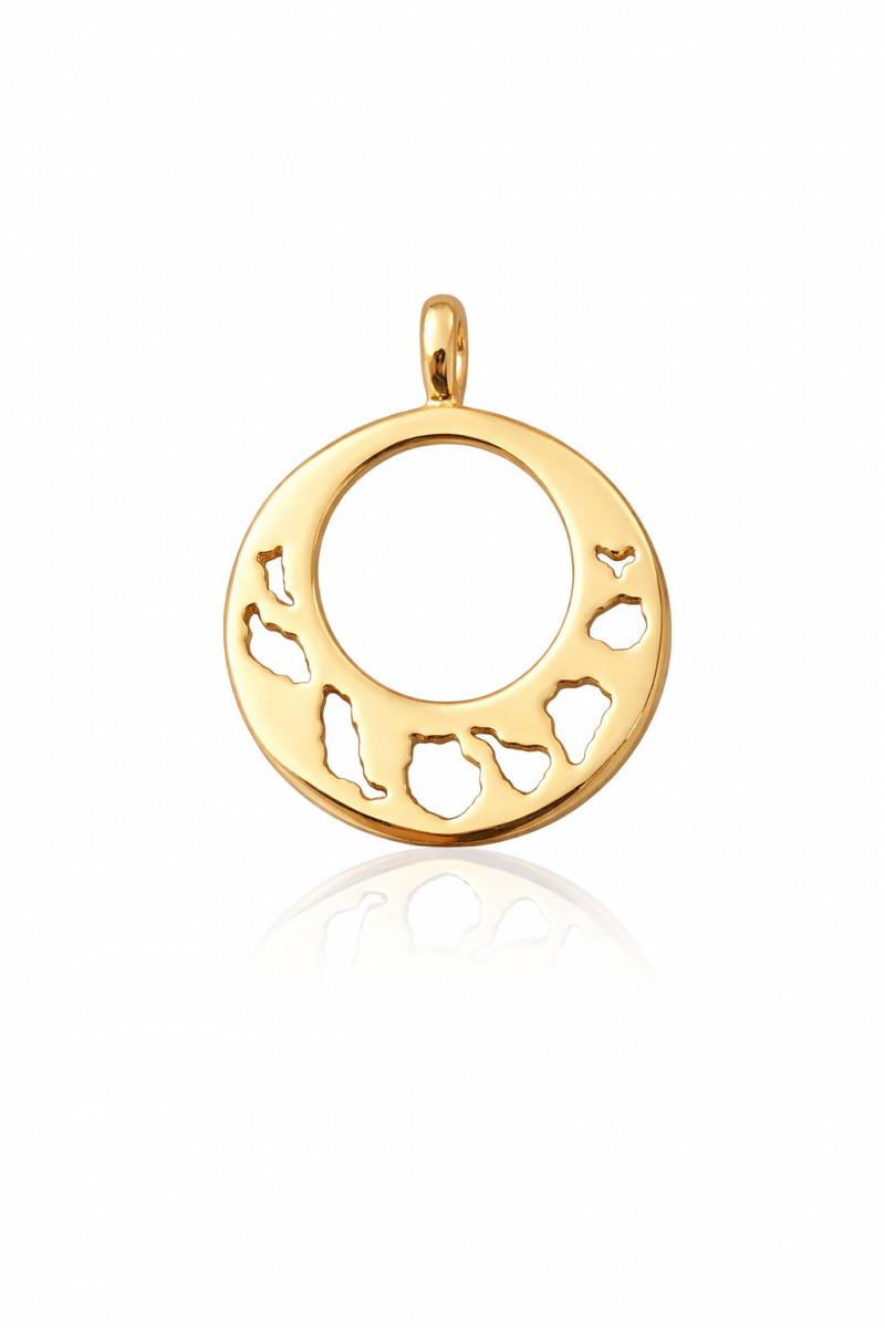 «ATLÁNTICO» colgante plata con baño de oro - Imagen 2