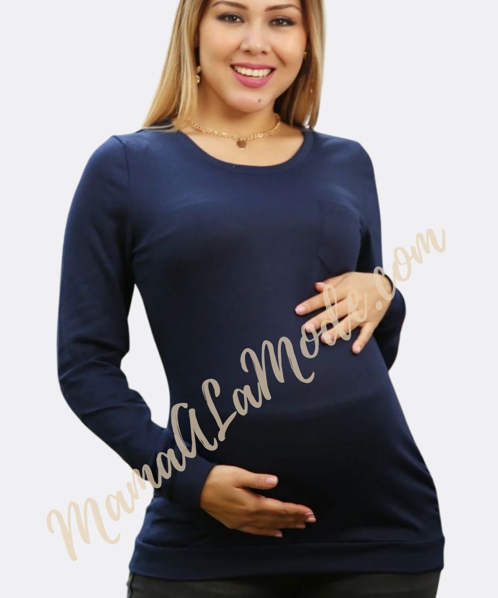 Chompa Materna Corina Azul - Imagen 3