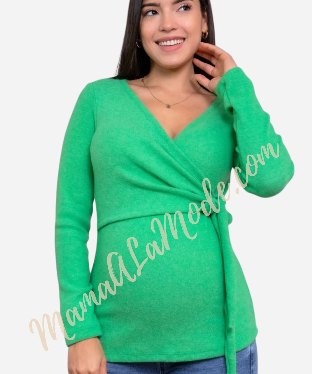 Cárdigan de Maternidad y Lactancia Lea Verde - Imagen 3