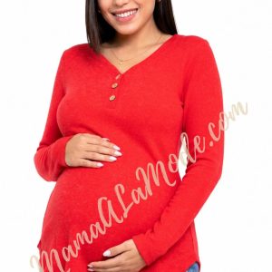 Sweater de Maternidad y Lactancia Roma Rojo