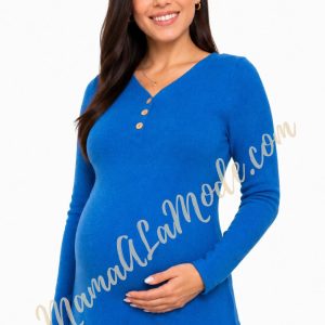 Sweater de Maternidad y Lactancia Roma Azulino