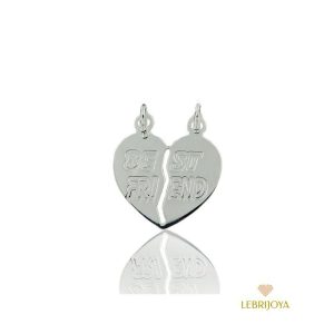 Colgante PLata Corazón Partido Best Friend
