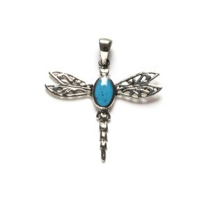 Colgante Plata Libélula Turquesa