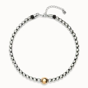 Collar Uno De 50 Bolas Bañado En Oro 18k Con Bola