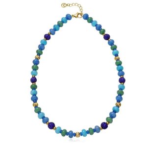 Collar Viceroy Acero IP Dorado Piedras Y Cristal