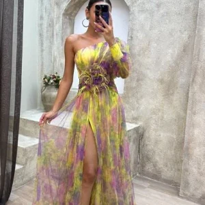 Vestido largo esmeralda