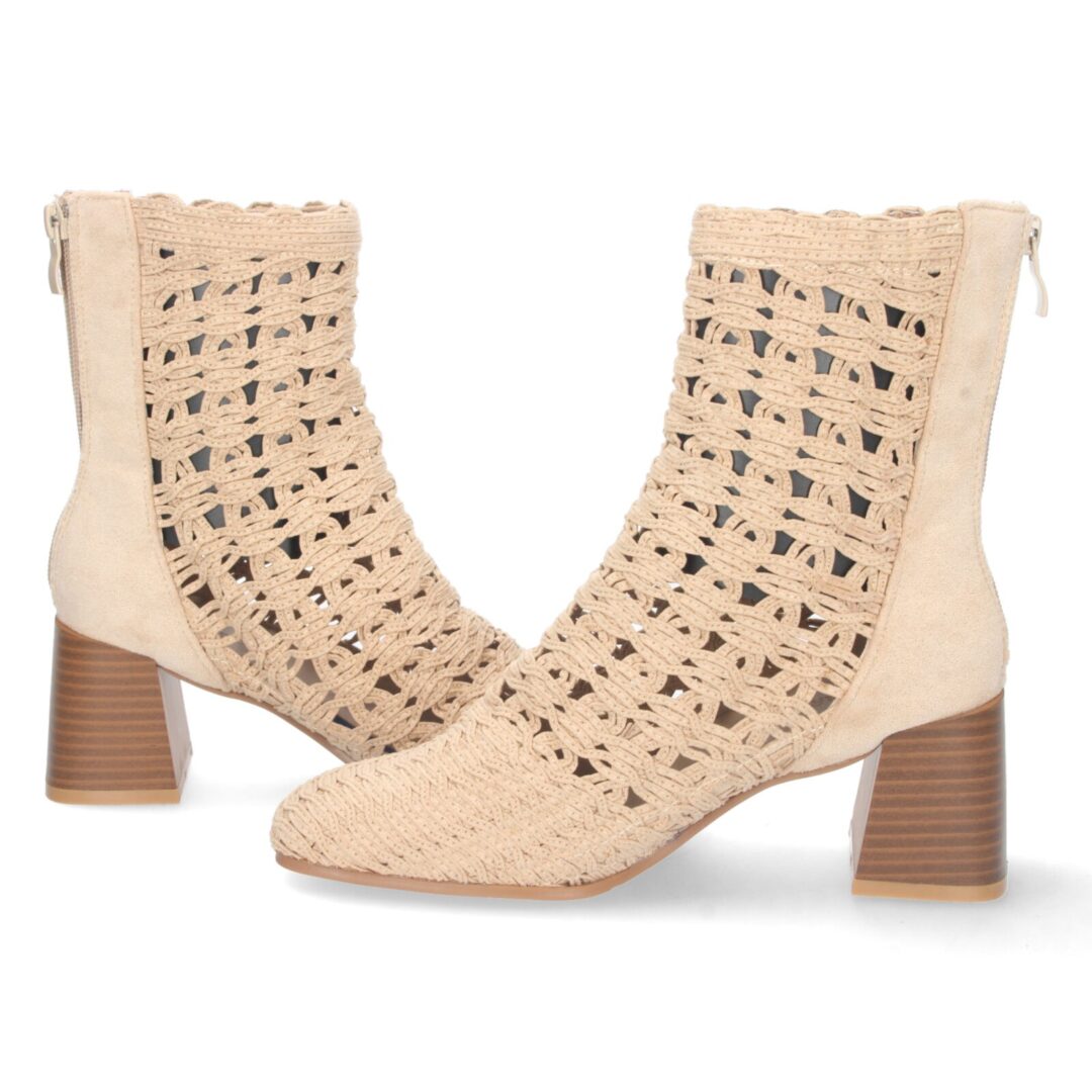 Botín trenzado beige - Imagen 6