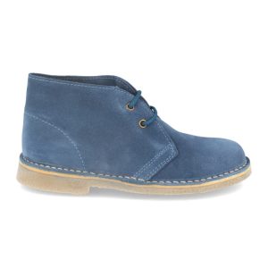 Botín safari azul oscuro cordones