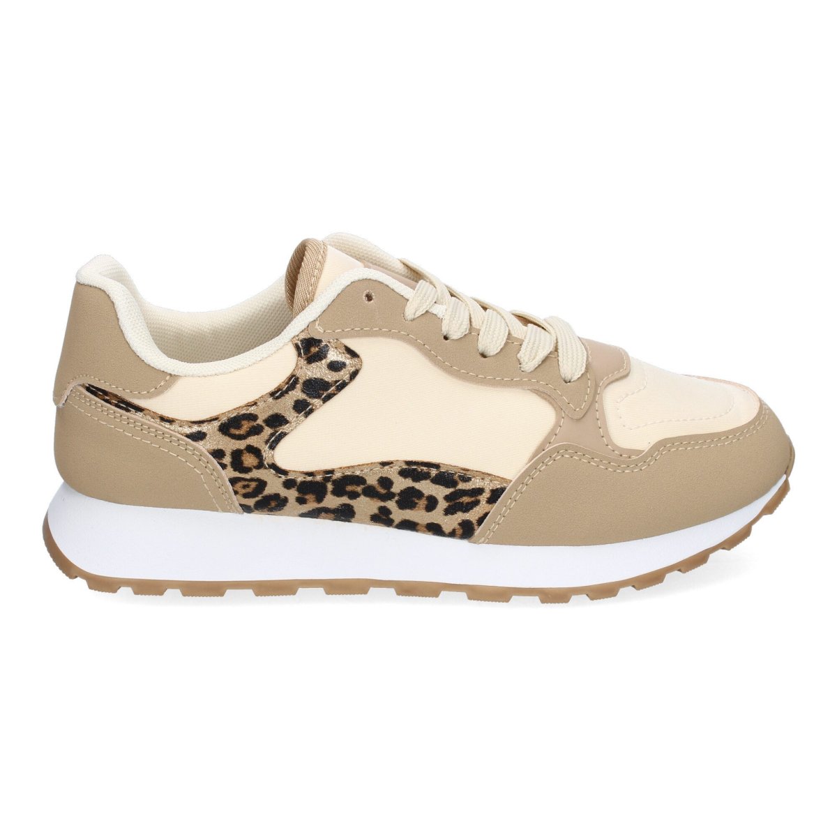Zapatillas deportivas mujer estampado leopardo beige - Imagen 3