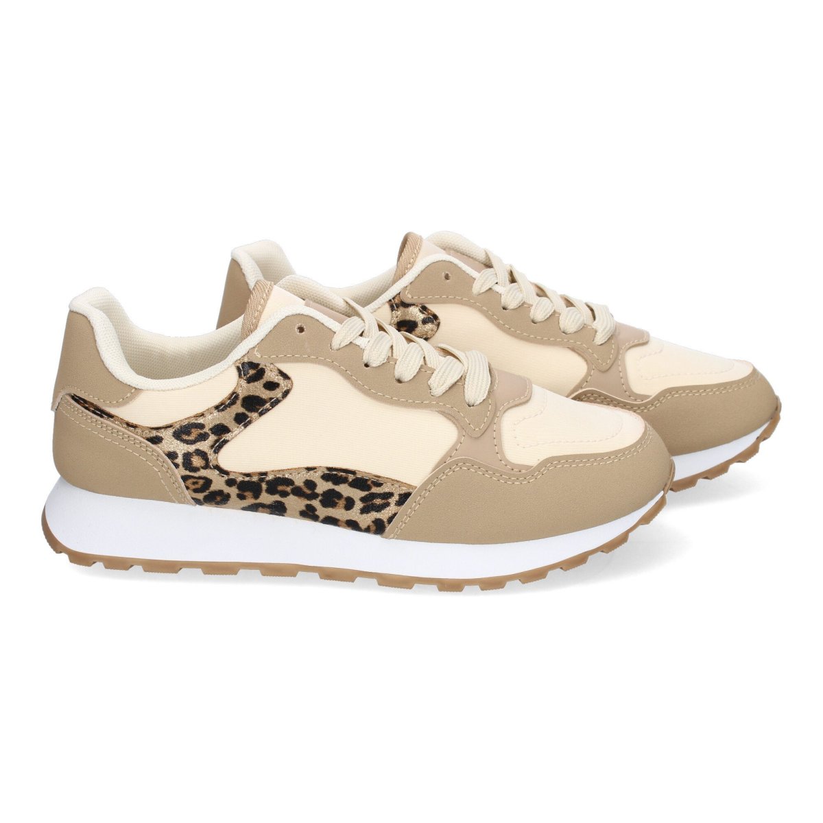 Zapatillas deportivas mujer estampado leopardo beige - Imagen 6