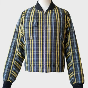 Diane Von Furstenberg chaqueta acolchada estampado cuadros Talla S