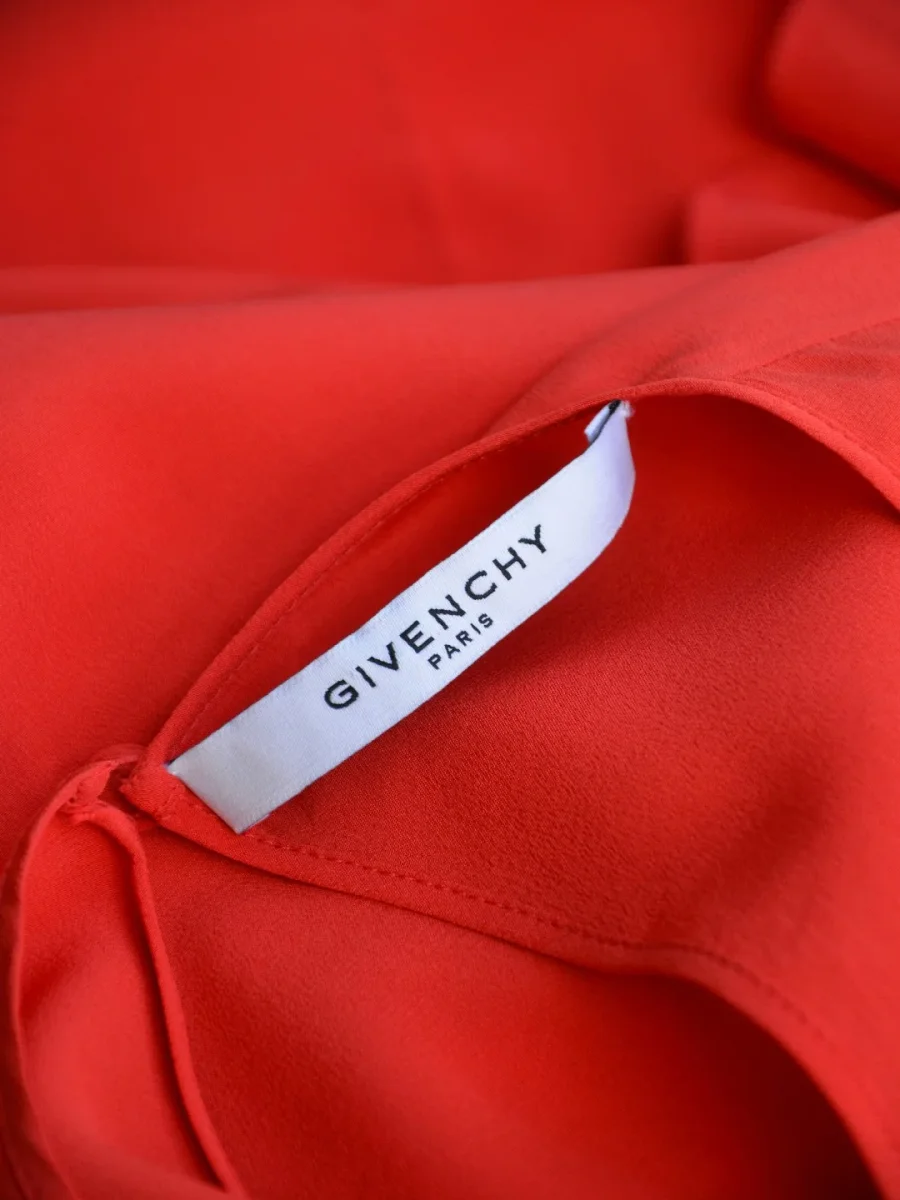Givenchy blusa rojo vivo mangas acampanadas Talla FR36 (S) - Imagen 6