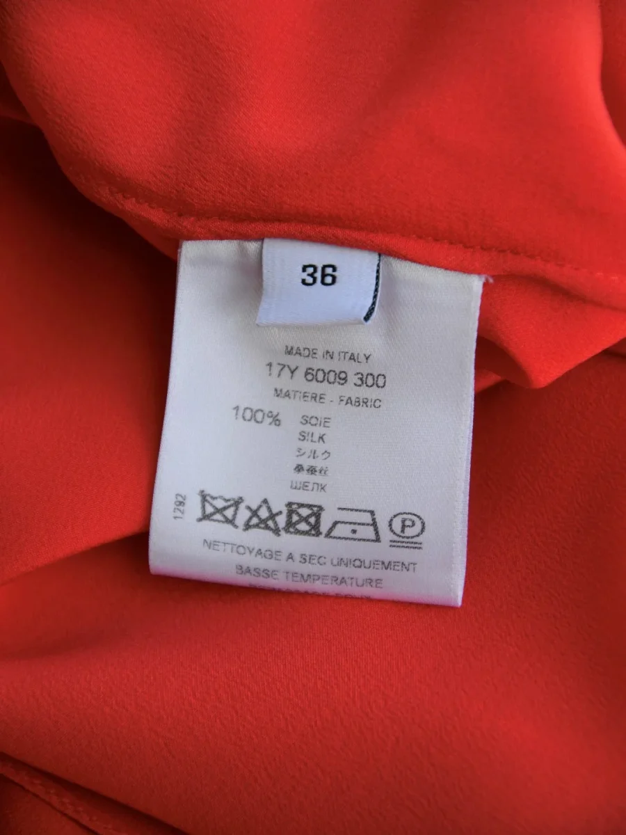 Givenchy blusa rojo vivo mangas acampanadas Talla FR36 (S) - Imagen 7