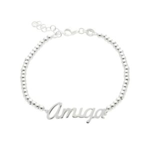 “AMIGA” pulsera Plata de Ley