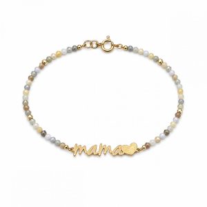 “TRESDELCUATRO” pulsera mamá oro 18K