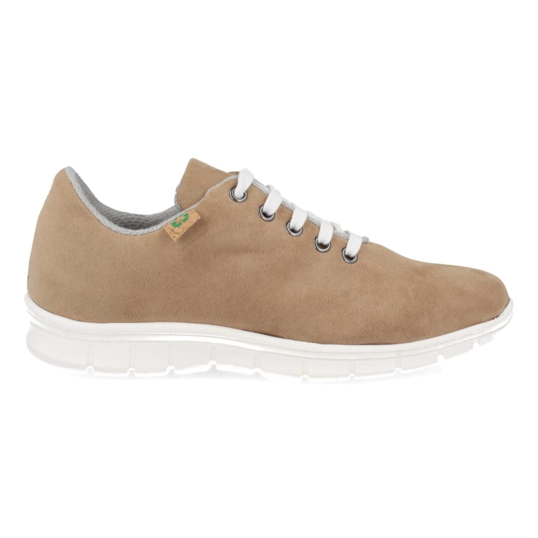 Zapatillas bio taupe cordones blancos - Imagen 3