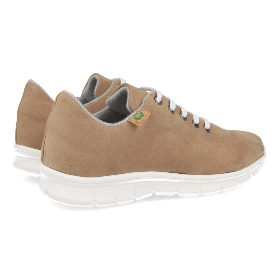 Zapatillas bio taupe cordones blancos - Imagen 5