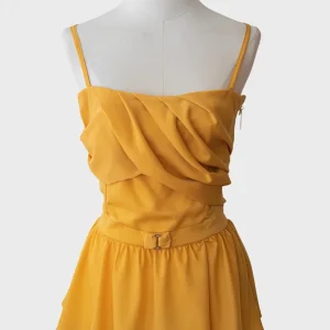 Elisabetta Franchi top tirantes finos mostaza Talla IT44 (M-L)