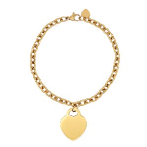 «Pulsera dorada Emotion con colgante de corazón»