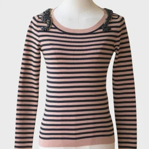 Ermanno Scervino jersey rayas con pedrería Talla IT38 (XS)