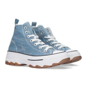 Zapatillas azul plataforma liso