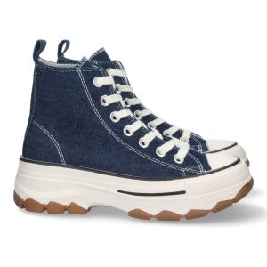 Zapatillas deportivas plataforma azul oscuro
