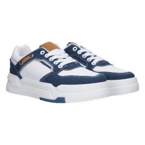 Zapatilla deportiva azul marino suela gruesa