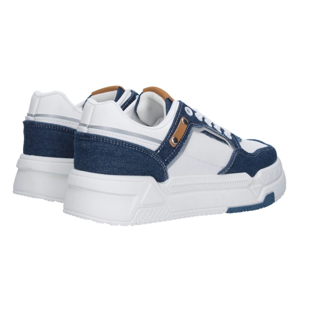 Zapatilla deportiva azul marino suela gruesa - Imagen 6