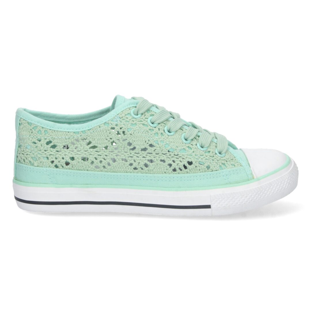 Zapatillas deportivas verdes caladas - Imagen 3