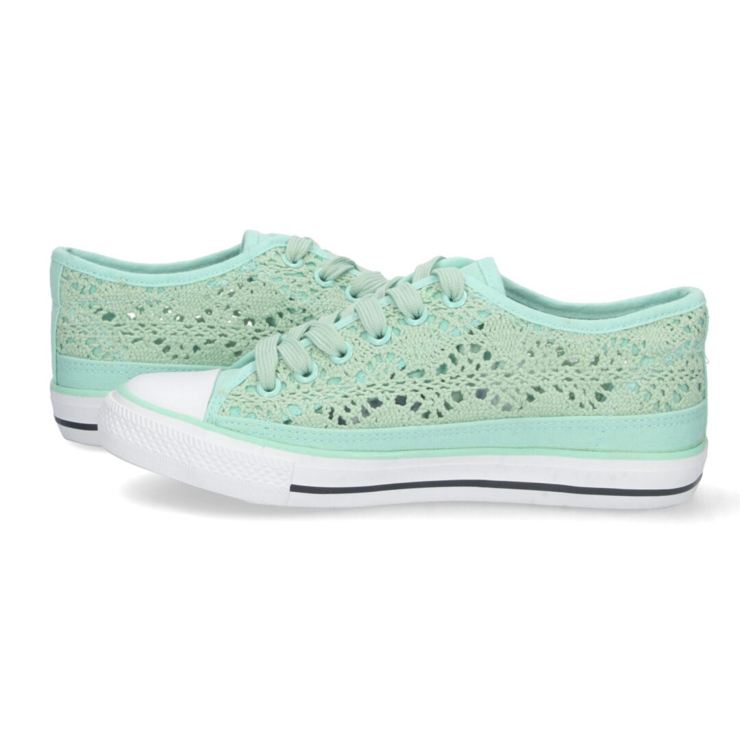 Zapatillas deportivas verdes caladas - Imagen 6