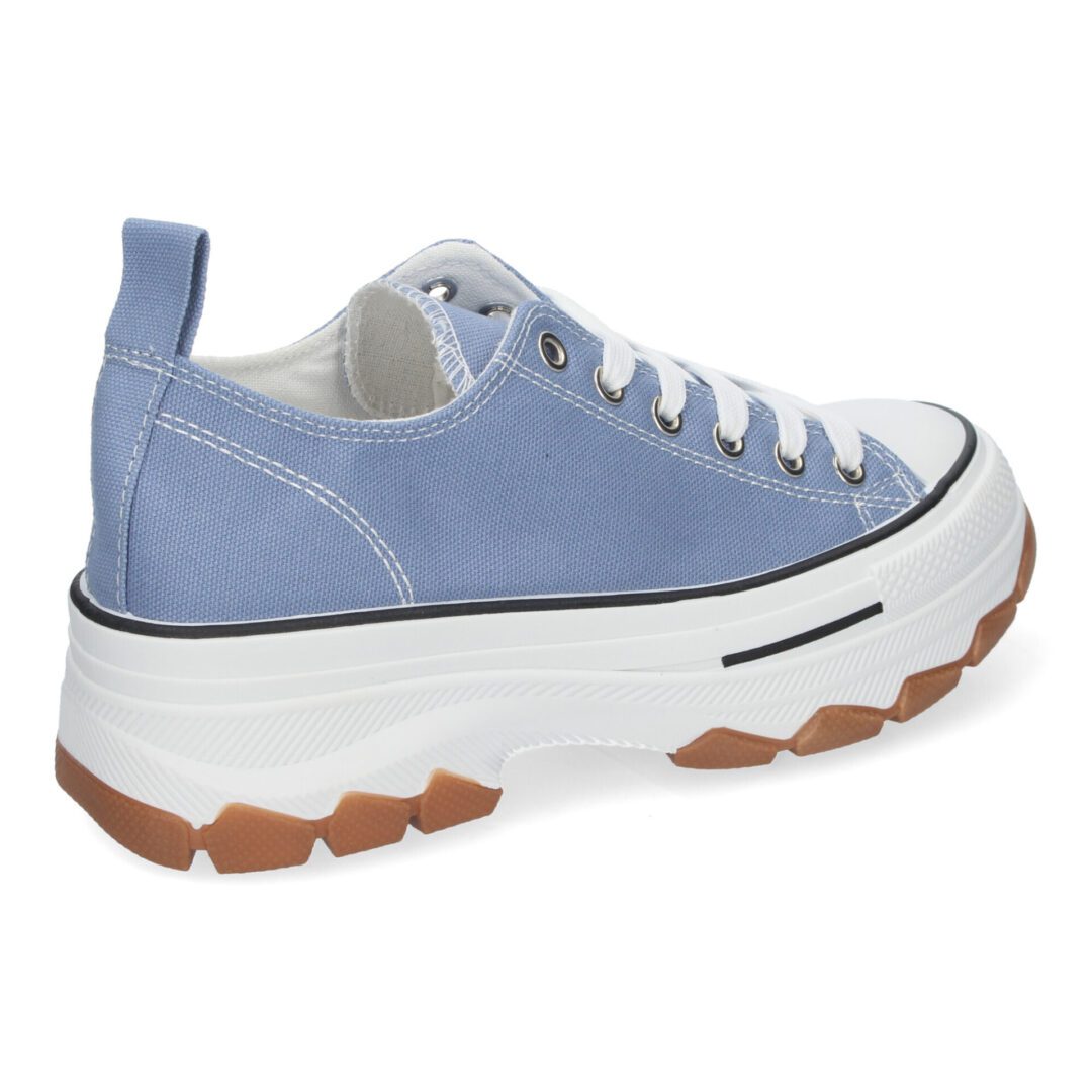 Zapatillas estilo bamba con plataforma celeste - Imagen 5