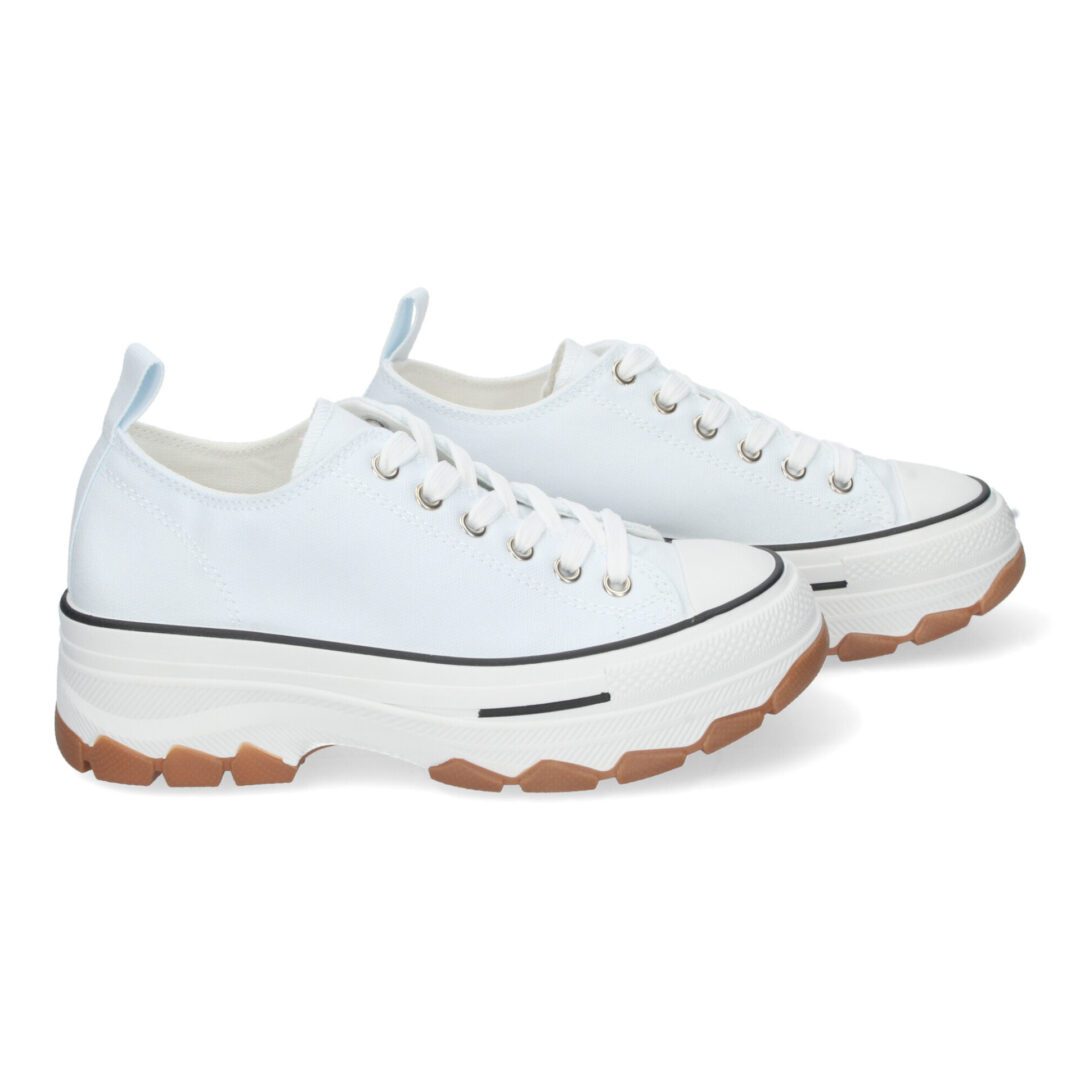 Zapatillas de lona estilo bamba con plataforma hielo - Imagen 6