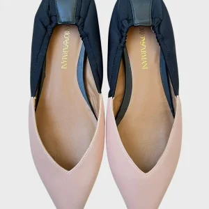 Emporio Armani bailarinas color block negro y nude Talla 36 Nuevas