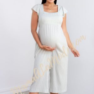 Enterizo Materno con amarre atrás Lulu – Moda Maternal Cómoda y Elegante