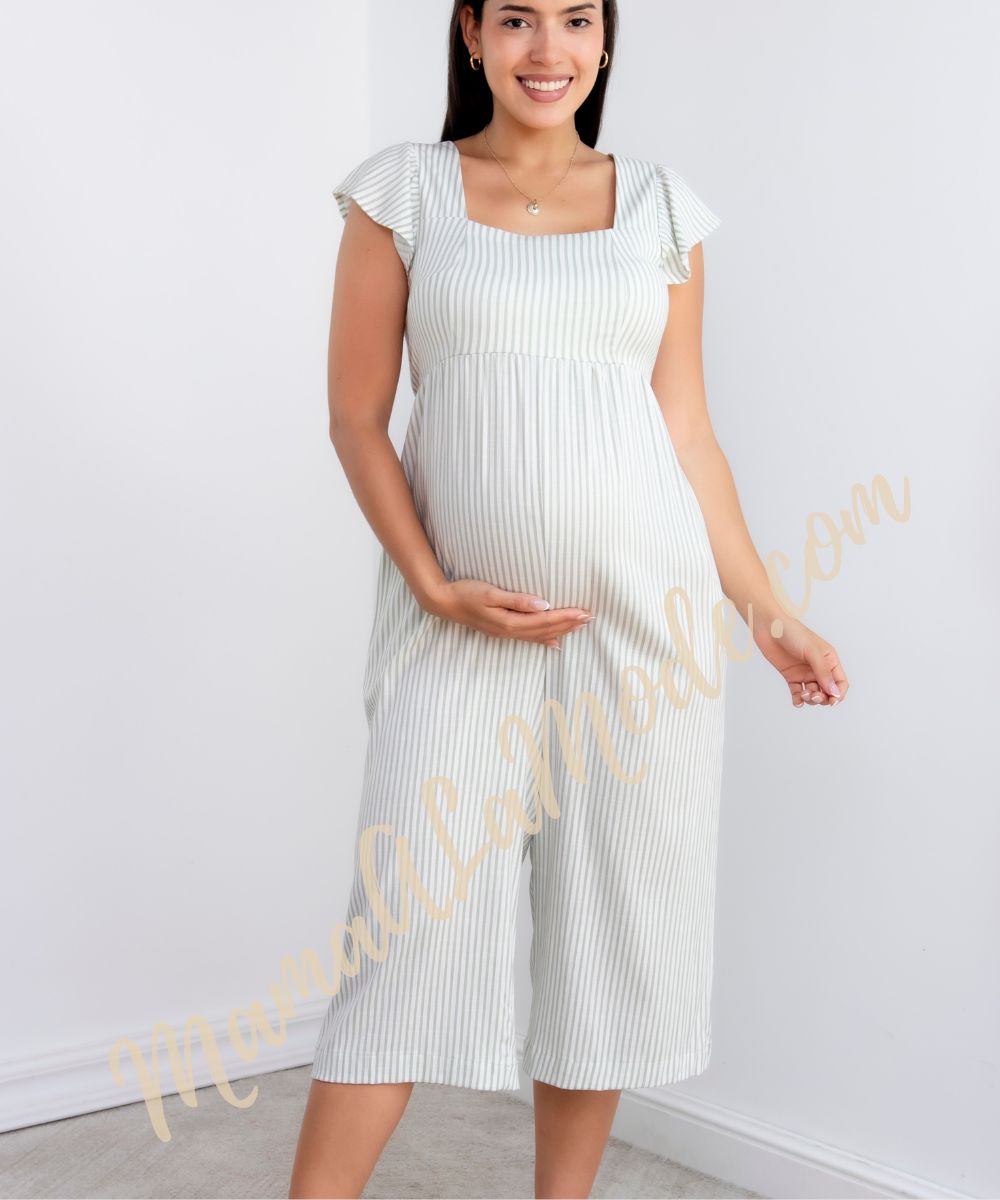 Enterizo Materno con amarre atrás Lulu – Moda Maternal Cómoda y Elegante