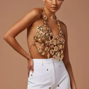 Zora Metal Floral Bralette
