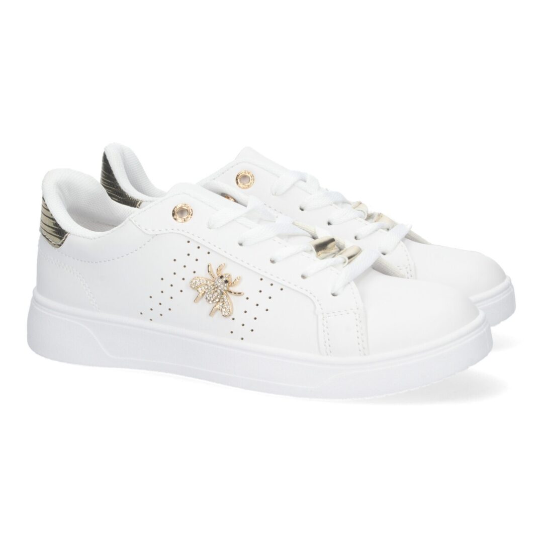 Zapatillas deportivas blanco oro abeja